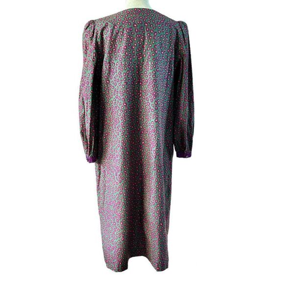 Vintage 80’s Neiman Marcus Green Purple Dress 16 - Picture 2 of 9